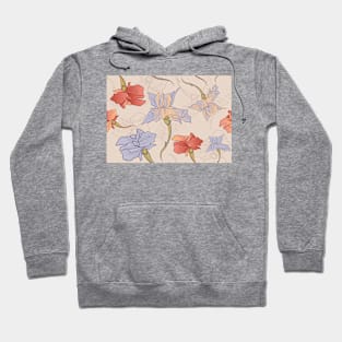 Iris Handrawn Design Hoodie